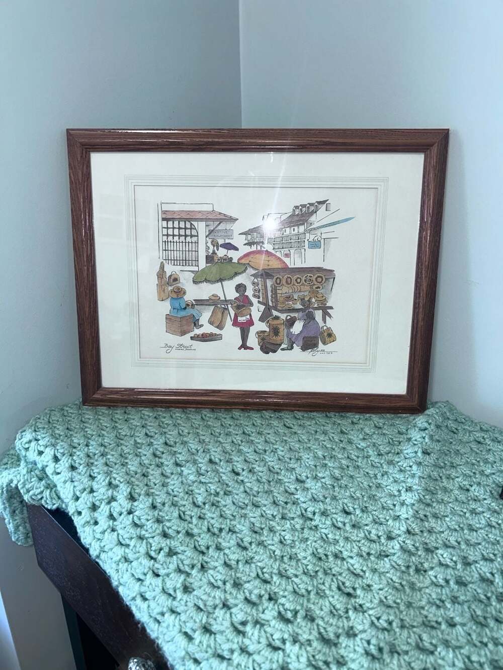 Bay Street Nassau Bahamas Vintage Art Print by Elyse